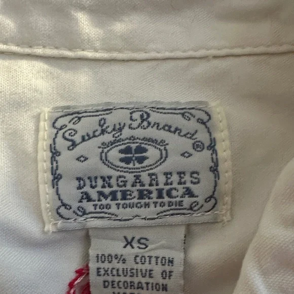 Lucky Brand Ivory Cotton Blouse - Picture 2 of 7